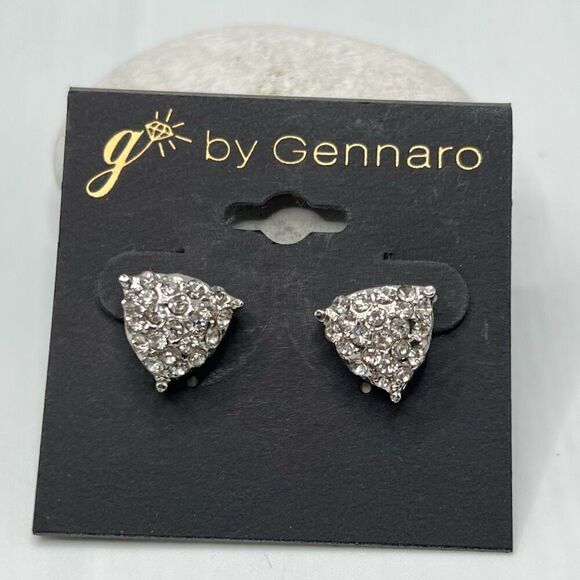 G by Gennaro Silver Encrusted Crystal Earrings - Picture 6 of 6